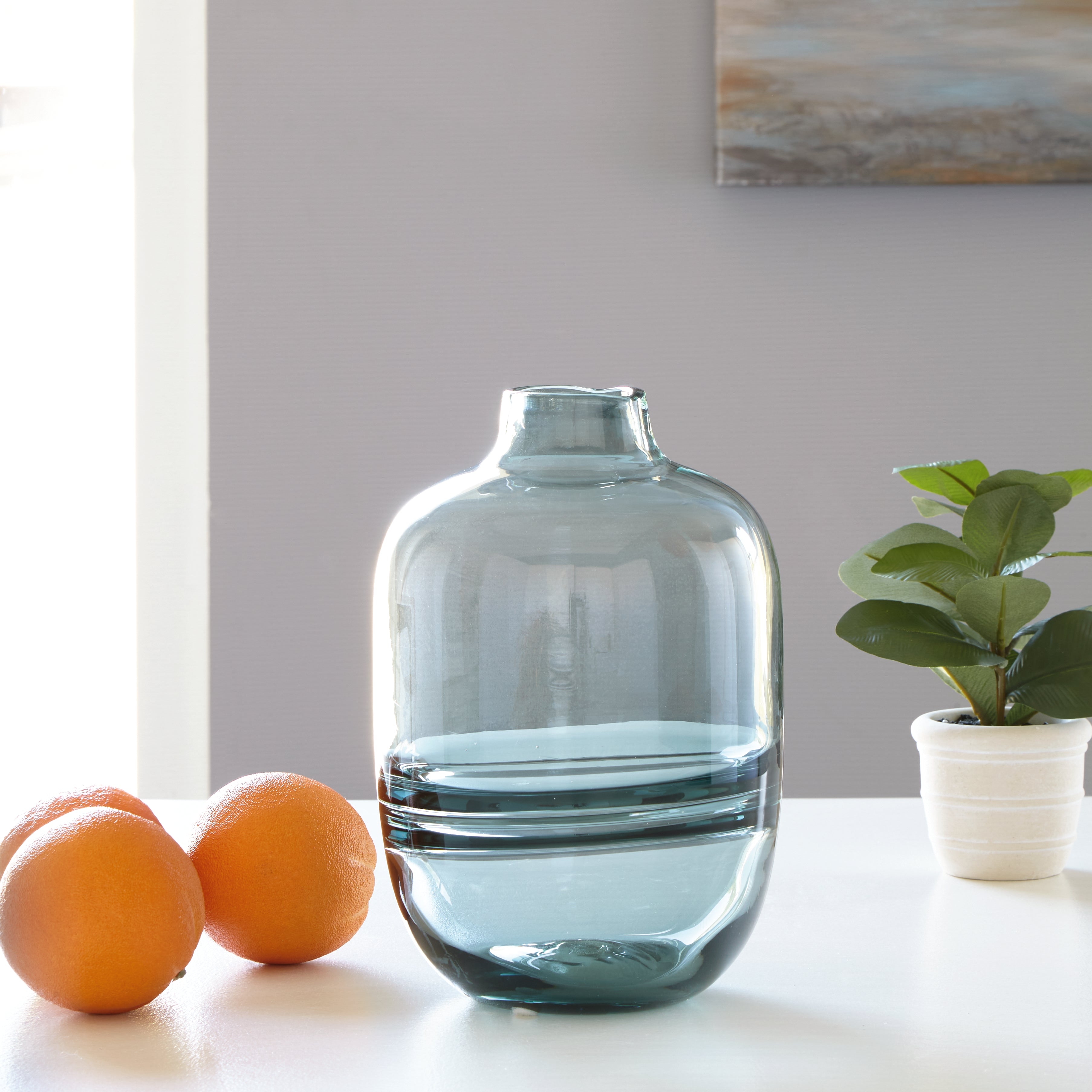 3 Brothers Decor - Ashley Furniture - Lemmitt Vase - Vase / Teal - A2000540