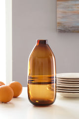 3 Brothers Decor - Ashley Furniture - Lemmitt Vase - Vase / Amber - A2000541