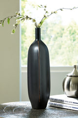 3 Brothers Decor - Ashley Furniture - Rhaveney Vase - Vase (3/CS) / Black - A2000552