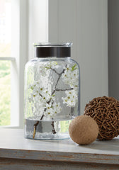 3 Brothers Decor - Ashley Furniture - Lukasvale Vase - Vase / Clear/Pewter Finish - A2000585