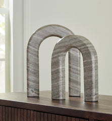3 Brothers Decor - Ashley Furniture - Keithton Sculpture - Sculpture Set (Set of 2) / Taupe - A2000618