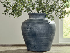 3 Brothers Decor - Ashley Furniture - Meadie Vase - Vase / Distressed Blue - A2000629