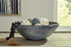 3 Brothers Decor - Ashley Furniture - Meadie Bowl - Bowl / Distressed Blue - A2000630