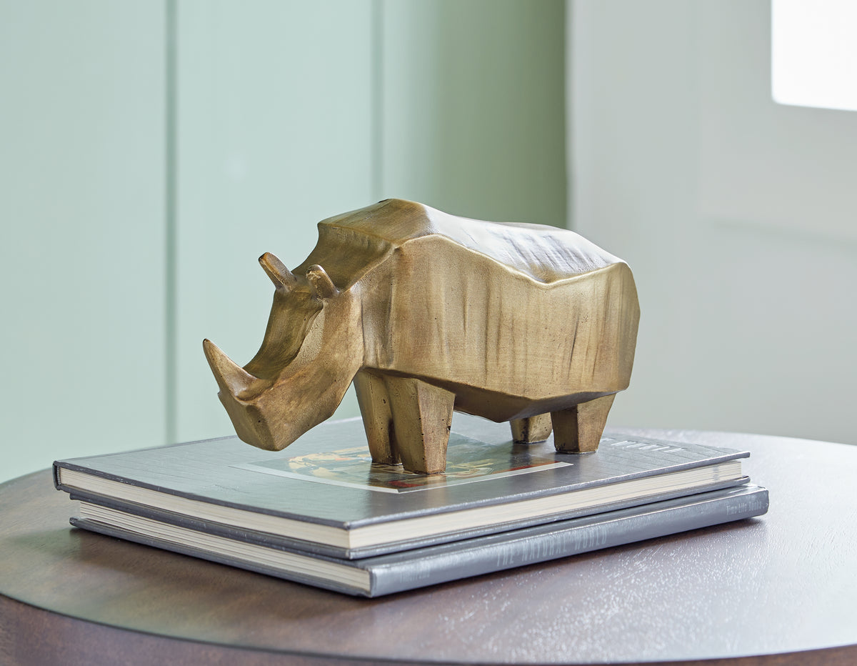 3 Brothers Decor - Ashley Furniture - Gentwell Sculpture - Sculpture / Antique Gold Finish - A2000665