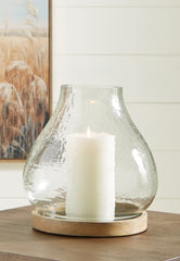 3 Brothers Decor - Ashley Furniture - Adalisen Candle Holder - Candle Holder / Clear/Brown - A2000679