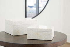 3 Brothers Decor - Ashley Furniture - Aldenburg Box (Set of 2) - Box Set (Set of 2) / Cream - A2000690