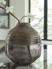 3 Brothers Decor - Ashley Furniture - Harpwick Vase - Vase / Iridescent Gray - A2000725