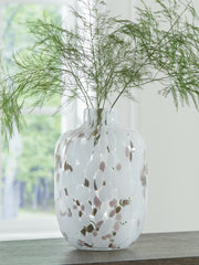 3 Brothers Decor - Ashley Furniture - Keelton Vase - Vase / White/Taupe/Pink - A2000759