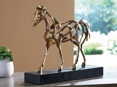 3 Brothers Decor - Ashley Furniture - Grainville Sculpture - Sculpture / Antique Gold Finish - A2000774