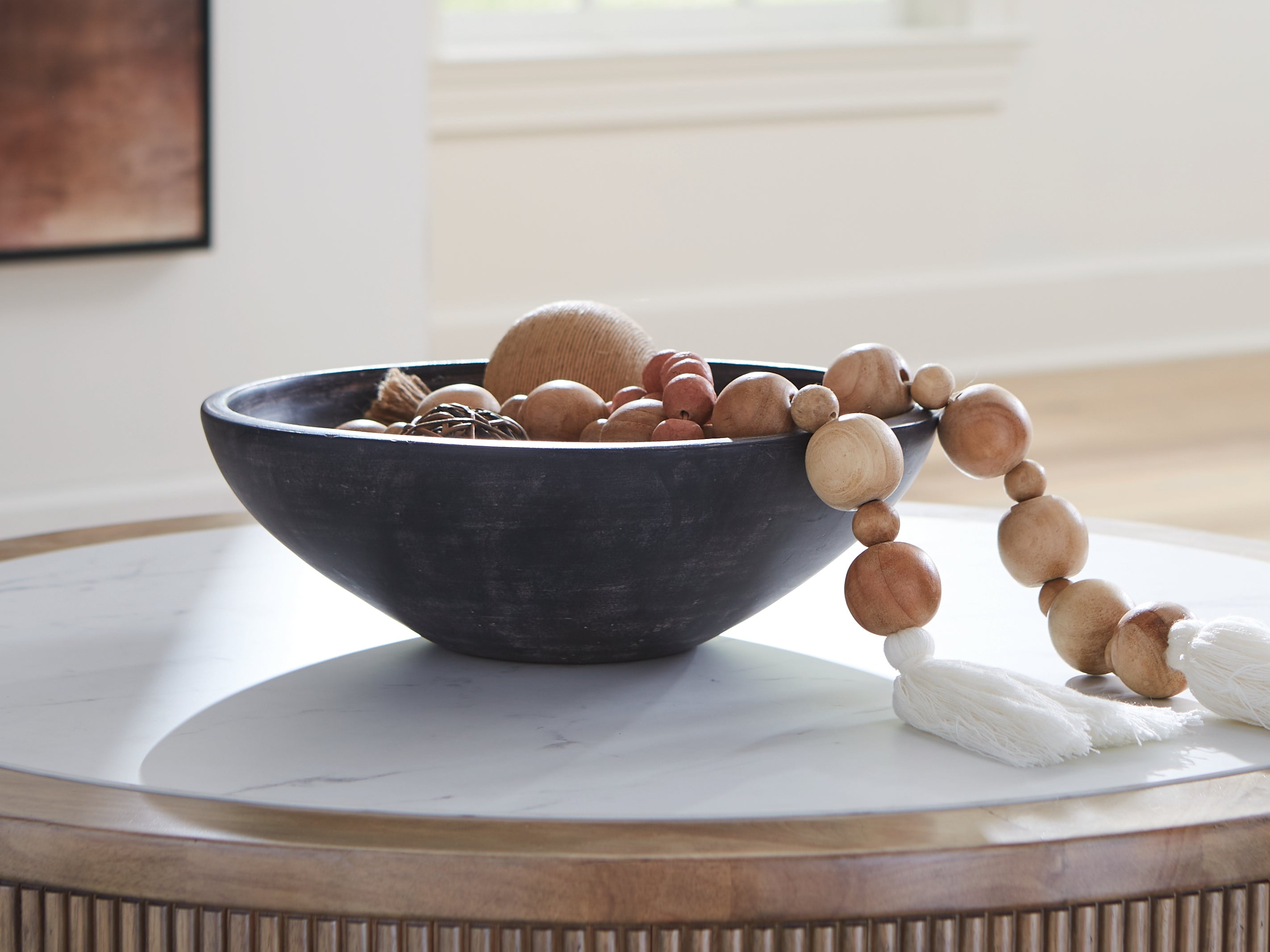 3 Brothers Decor - Ashley Furniture - Meadie Bowl - Bowl / Distressed Black - A2000792