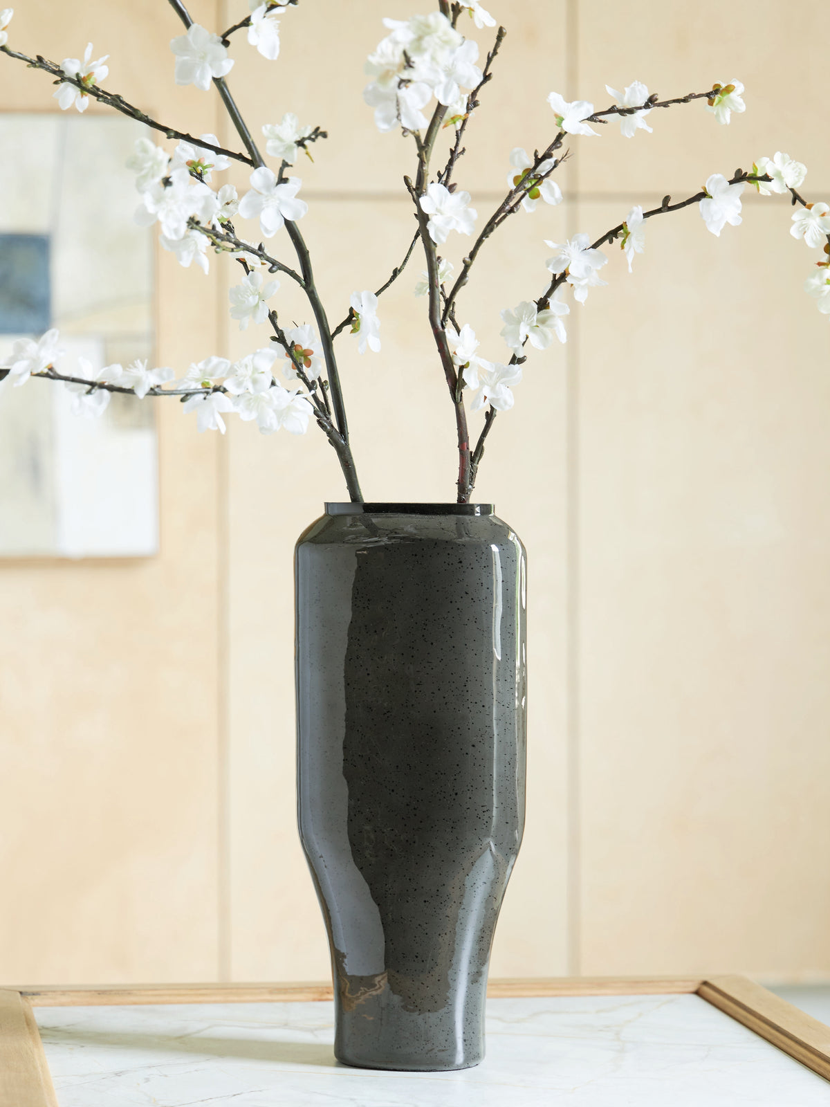 3 Brothers Decor - Ashley Furniture - Kierlain Vase - Vase / Gray/Black - A2000809
