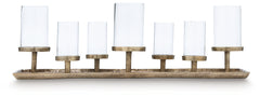 3 Brothers Decor - Ashley Furniture - Wallmond Candle Holder - Candle Holder / Antique Brass Finish - A2000820