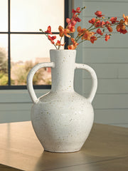 3 Brothers Decor - Ashley Furniture - Dallinworth Vase - Vase / White/Black - A2000832
