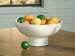 3 Brothers Decor - Ashley Furniture - Dallinworth Bowl - Bowl / White/Black - A2000833