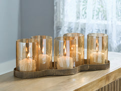 3 Brothers Decor - Ashley Furniture - Evereton Candle Holder - Candle Holder / Antique Gold Finish - A2000856