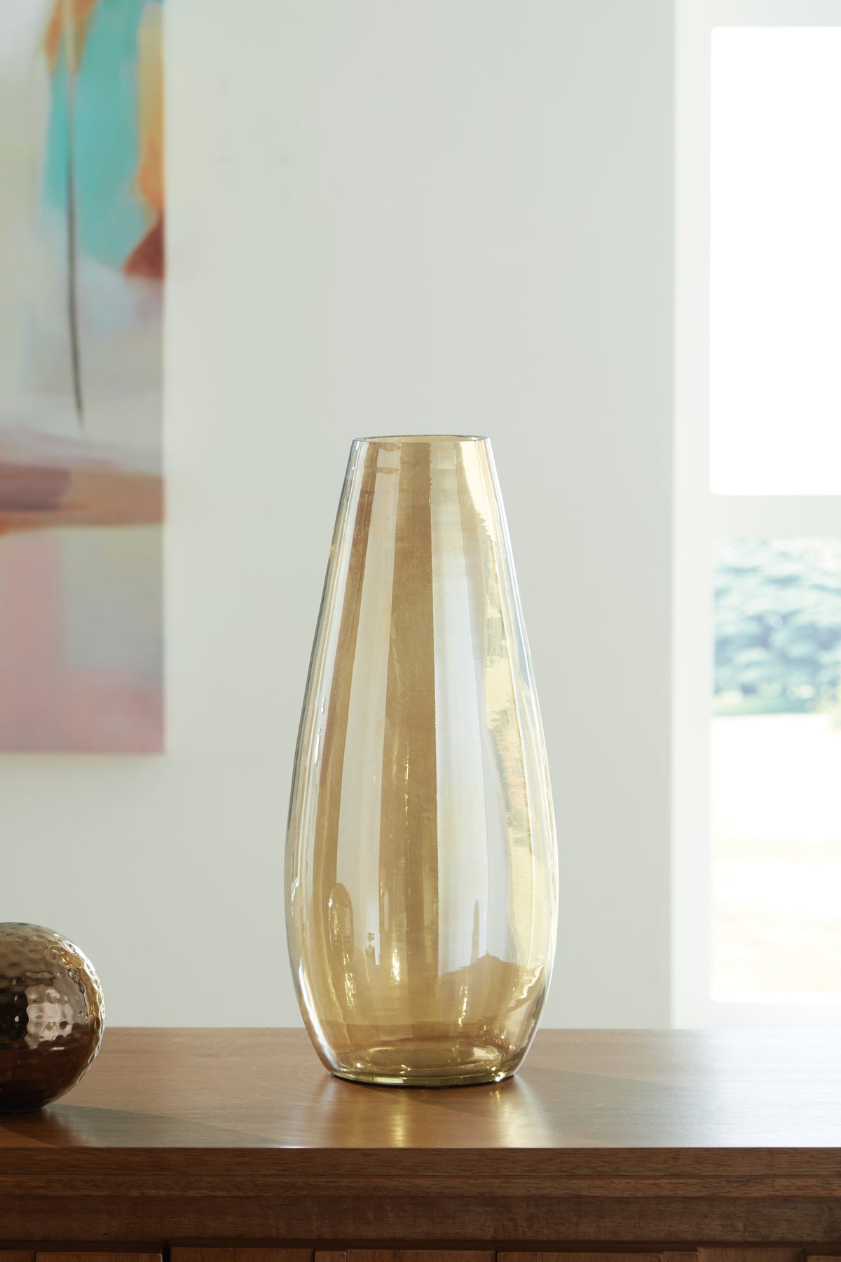 3 Brothers Decor - Ashley Furniture - Rhettman Vase - Vase / Amber - A2900005