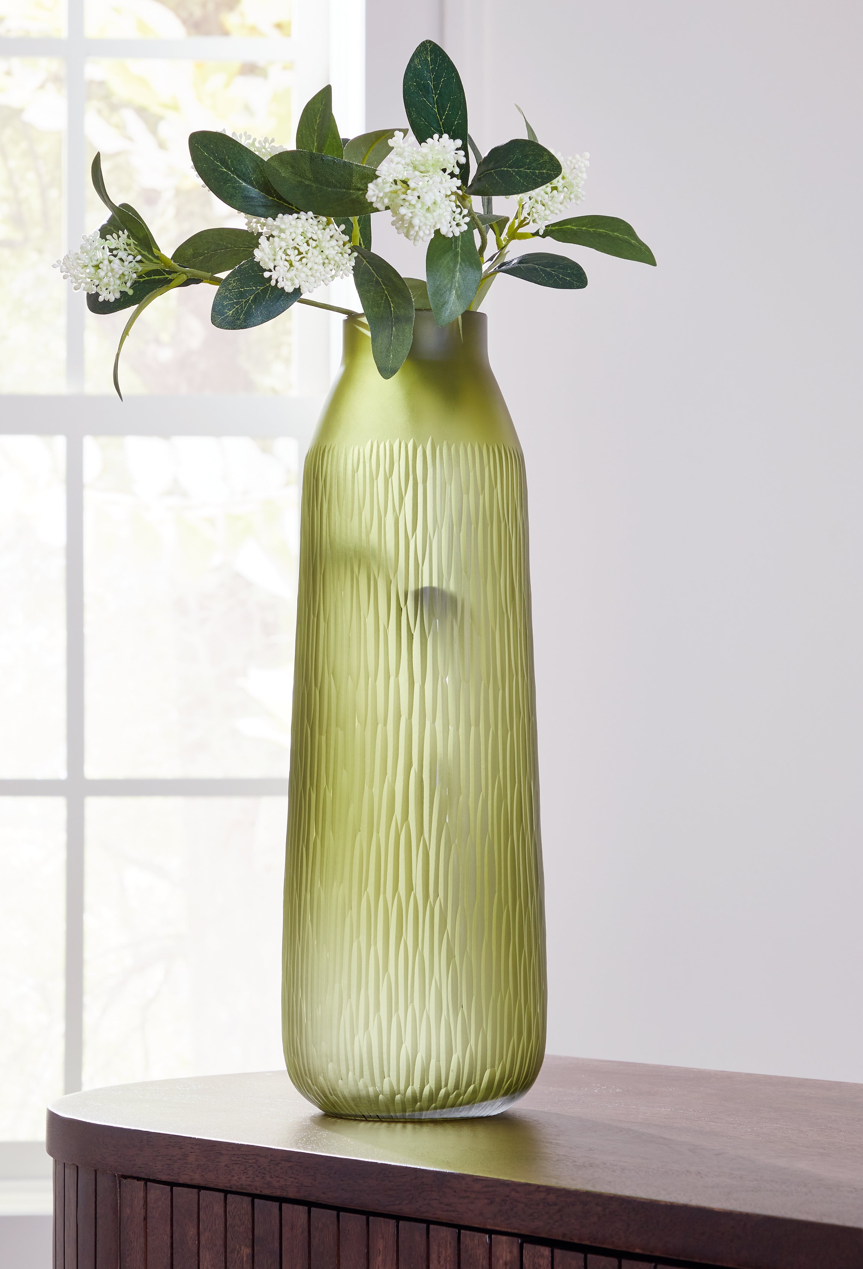 3 Brothers Decor - Ashley Furniture - Scottyard Vase - Vase / Olive Green - A2900009