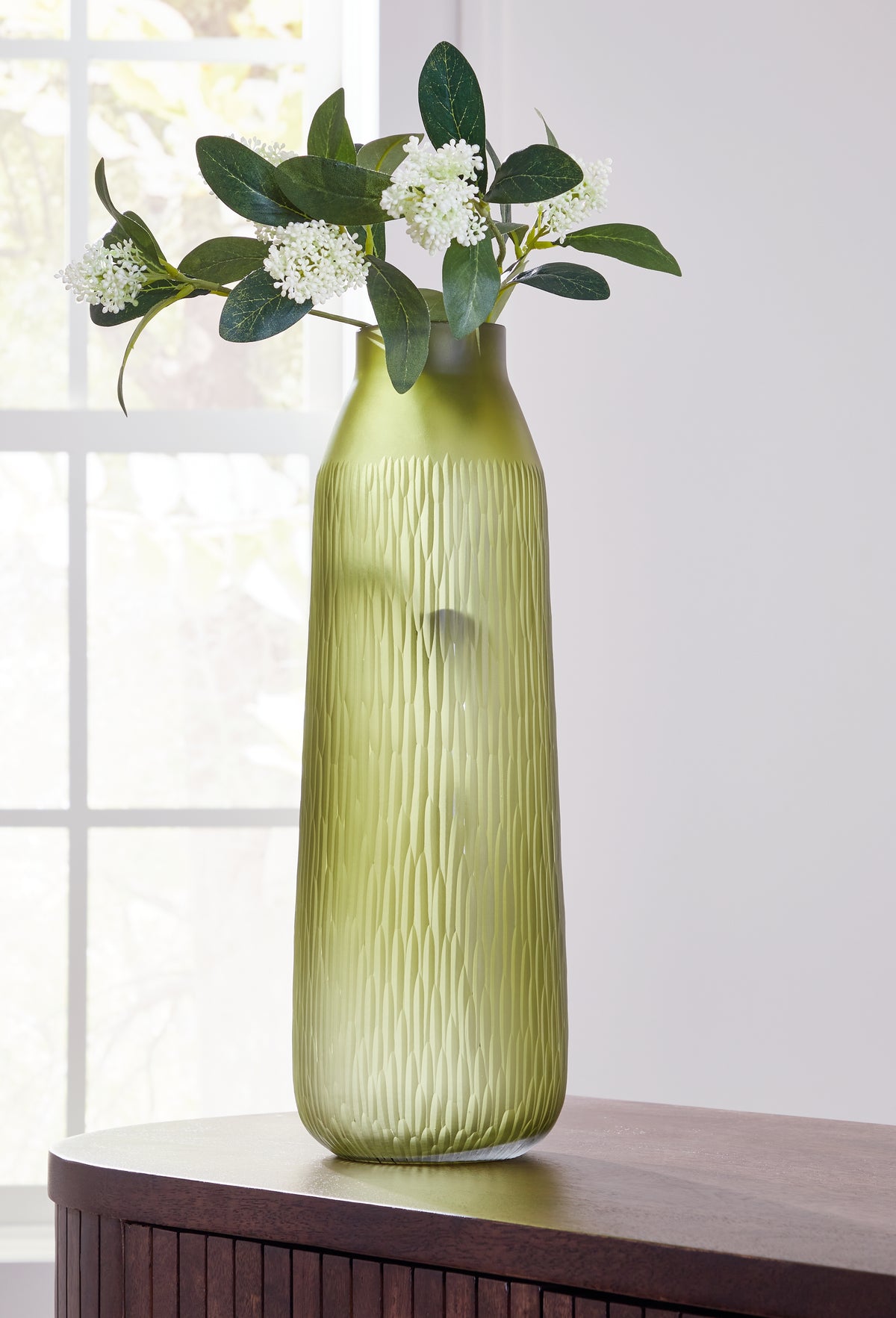 3 Brothers Decor - Ashley Furniture - Scottyard Vase - Vase / Olive Green - A2900009
