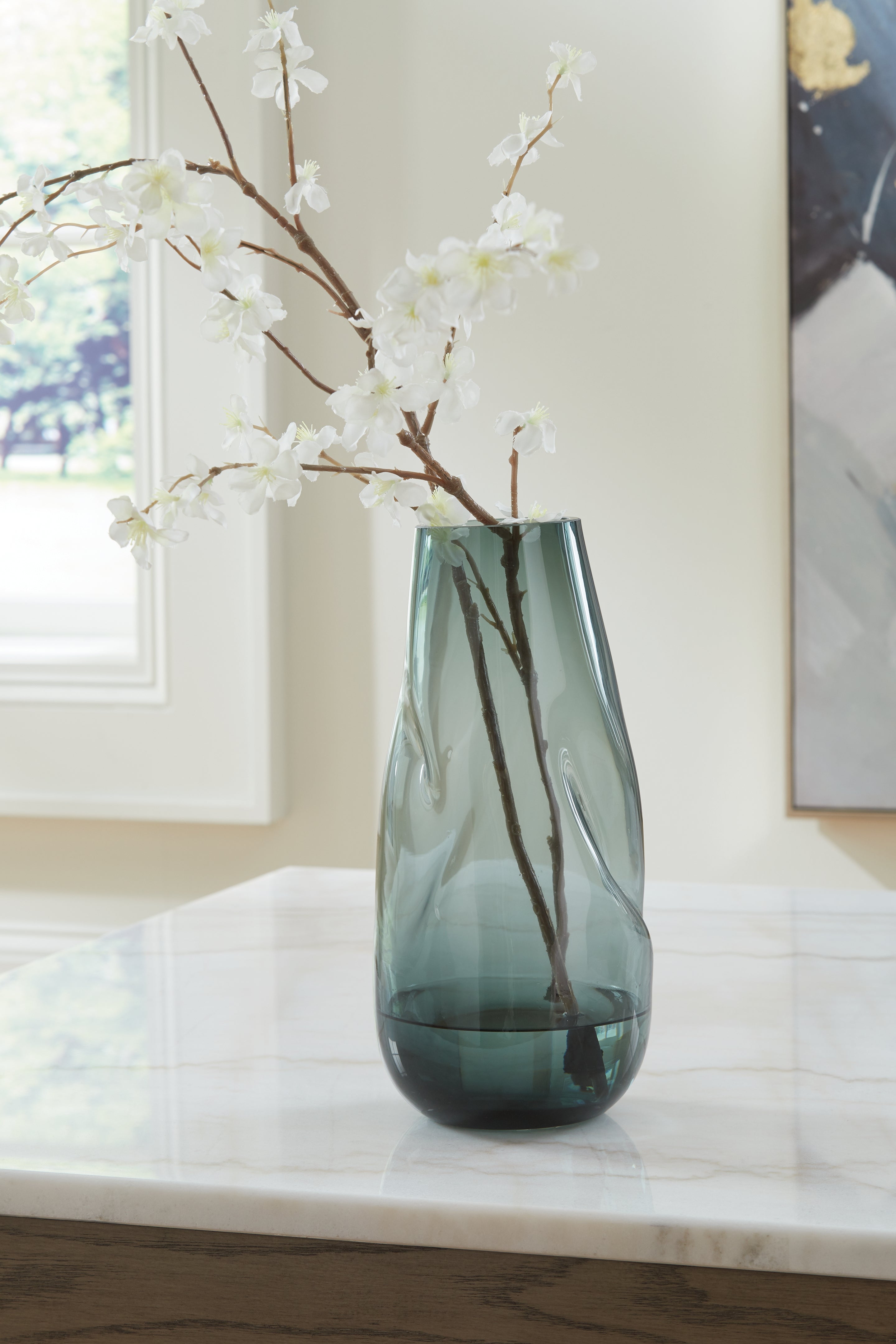 3 Brothers Decor - Ashley Furniture - Beamund Vase - Vase (2/CS) / Teal Blue - A2900011