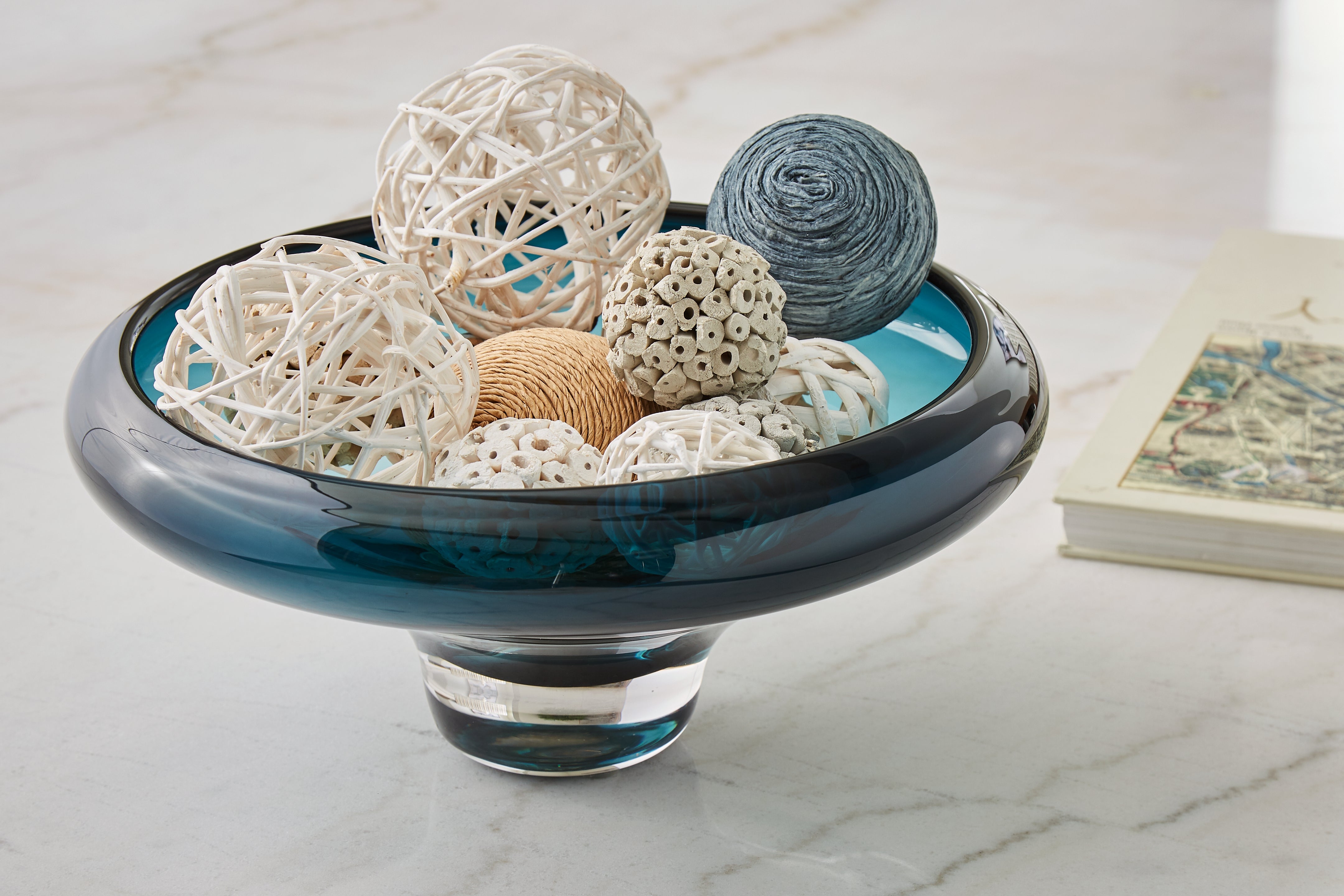 3 Brothers Decor - Ashley Furniture - Vallborough Bowl - Bowl / Teal Blue - A2900017