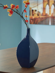 3 Brothers Decor - Ashley Furniture - Abtinson Vase - Vase / Navy - A2900032
