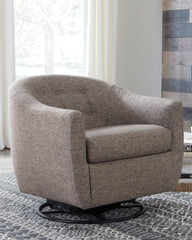3 Brothers Decor - Ashley Furniture - Upshur Accent Chair - Swivel Glider Accent Chair / Taupe - A3000003