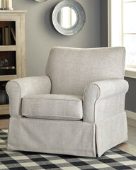 3 Brothers Decor - Ashley Furniture - Searcy Accent Chair - Swivel Glider Accent Chair / Quartz - A3000006