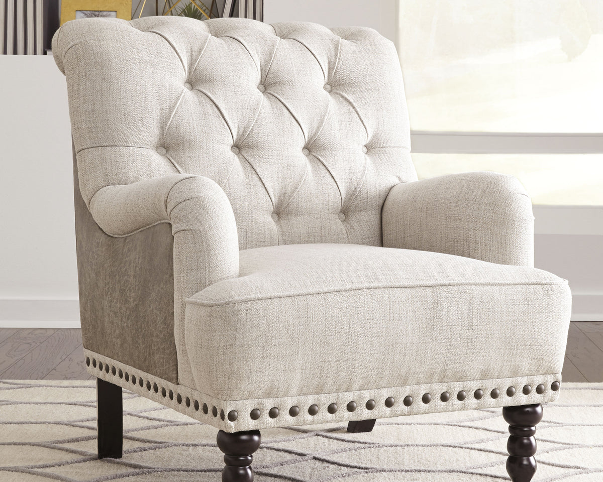 3 Brothers Decor - Ashley Furniture - Tartonelle Accent Chair - Accent Chair / Ivory/Taupe - A3000053