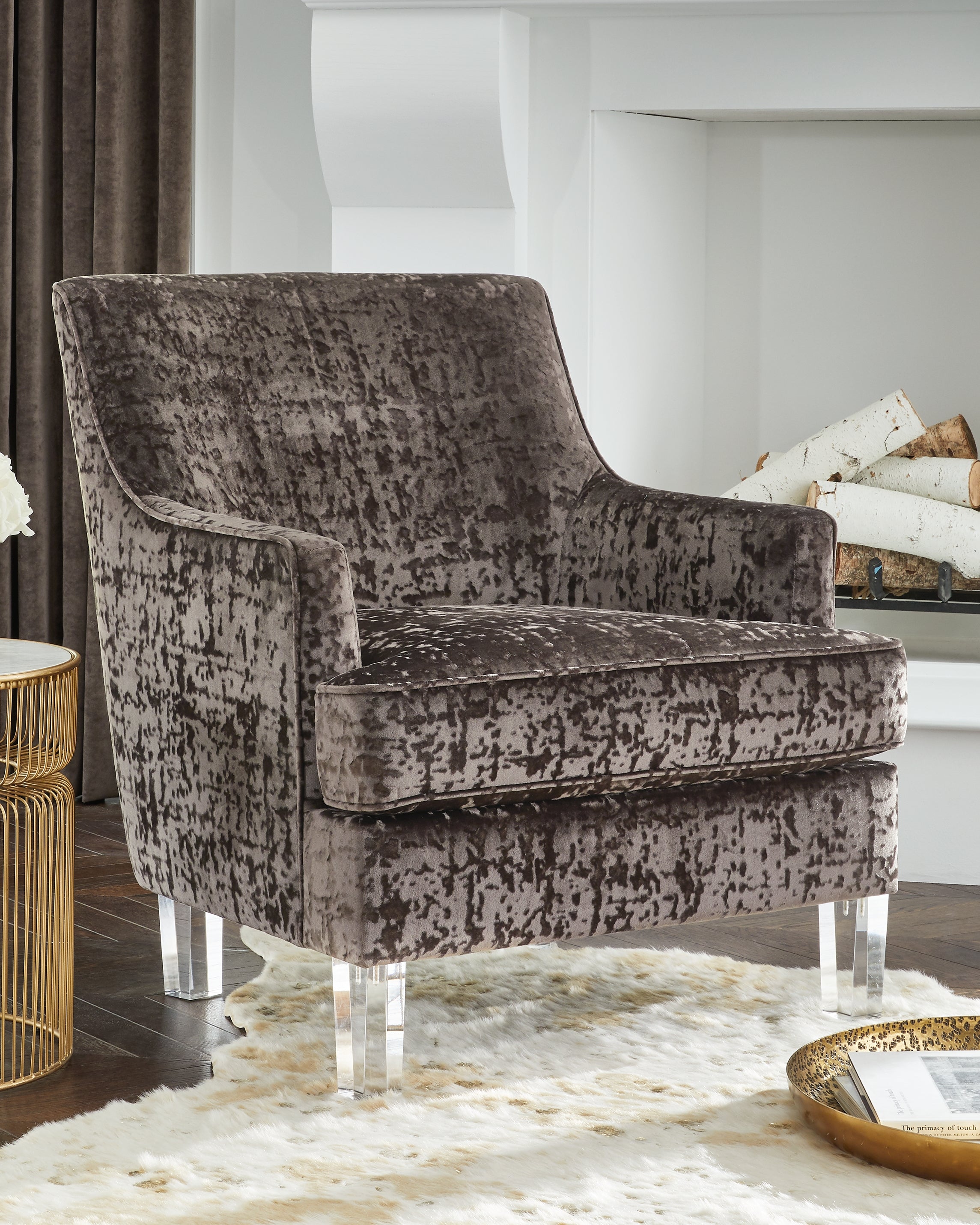 3 Brothers Decor - Ashley Furniture - Gloriann Accent Chair - Accent Chair / Charcoal - A3000106