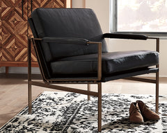 3 Brothers Decor - Ashley Furniture - Puckman Accent Chair - Accent Chair / Black - A3000192