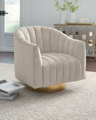 3 Brothers Decor - Ashley Furniture - Penzlin Accent Chair - Swivel Accent Chair / Pearl - A3000241