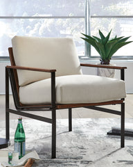 3 Brothers Decor - Ashley Furniture - Tilden Accent Chair - Accent Chair / Ivory/Brown - A3000271