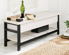 3 Brothers Decor - Ashley Furniture - Rhyson Storage Bench - Storage Bench / White / 48"W x 16"D x 18"H - A3000312