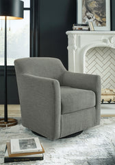 3 Brothers Decor - Ashley Furniture - Bradney Swivel Accent Chair - Swivel Accent Chair / Smoke - A3000326