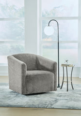3 Brothers Decor - Ashley Furniture - Bramner Accent Chair - Swivel Accent Chair / Charcoal - A3000330