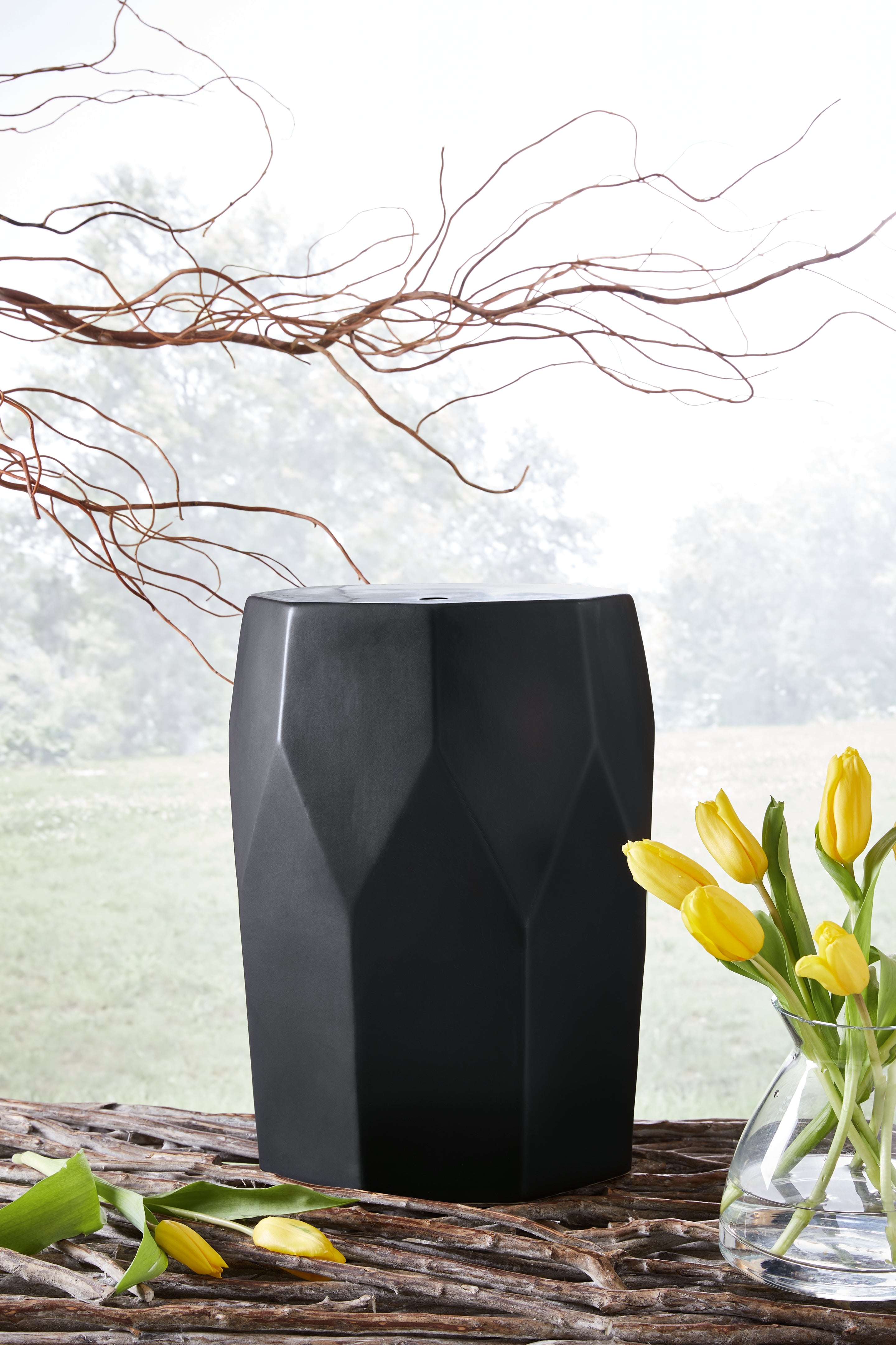 3 Brothers Decor - Ashley Furniture - Rhysworth Stool - Stool / Black - A3000632