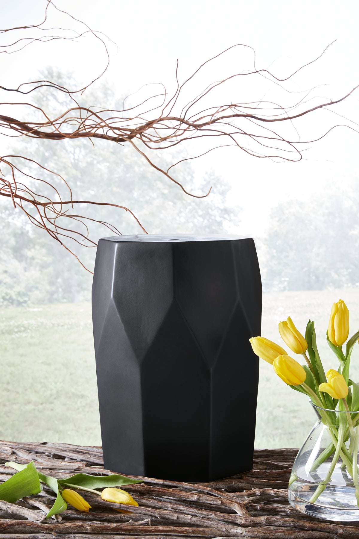 3 Brothers Decor - Ashley Furniture - Rhysworth Stool - Stool / Black - A3000632