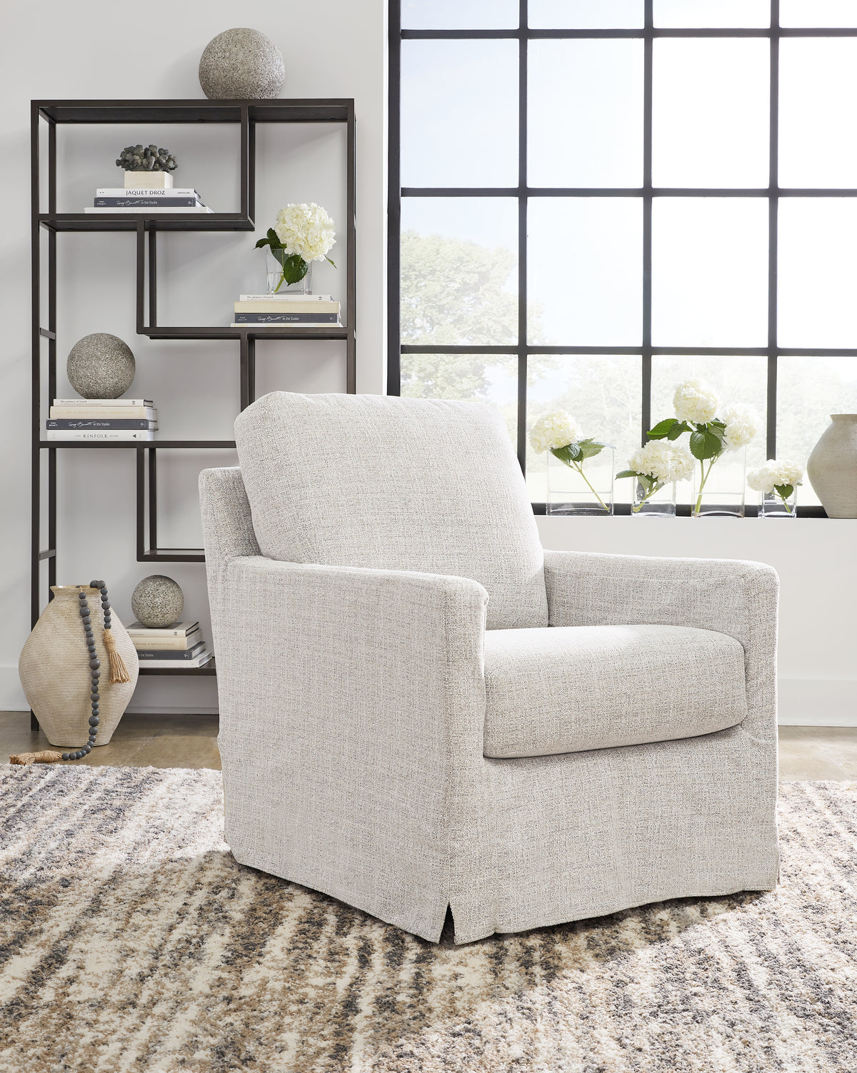3 Brothers Decor - Ashley Furniture - Nenana Next-Gen Nuvella Swivel Glider Accent Chair - Swivel Glider Accent Chair / Stone - A3000644