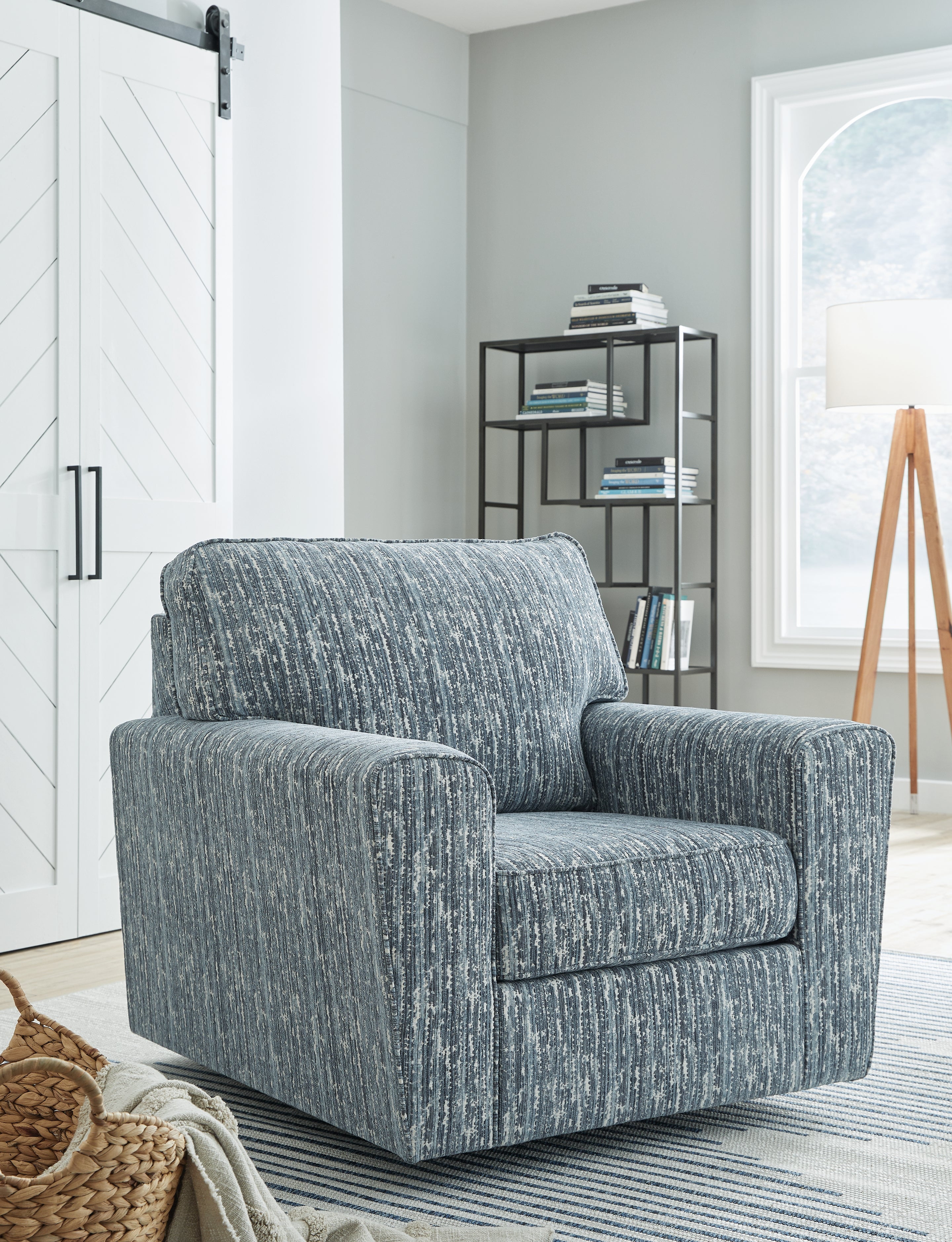 3 Brothers Decor - Ashley Furniture - Aterburm Swivel Accent Chair - Swivel Accent Chair / Twilight - A3000649