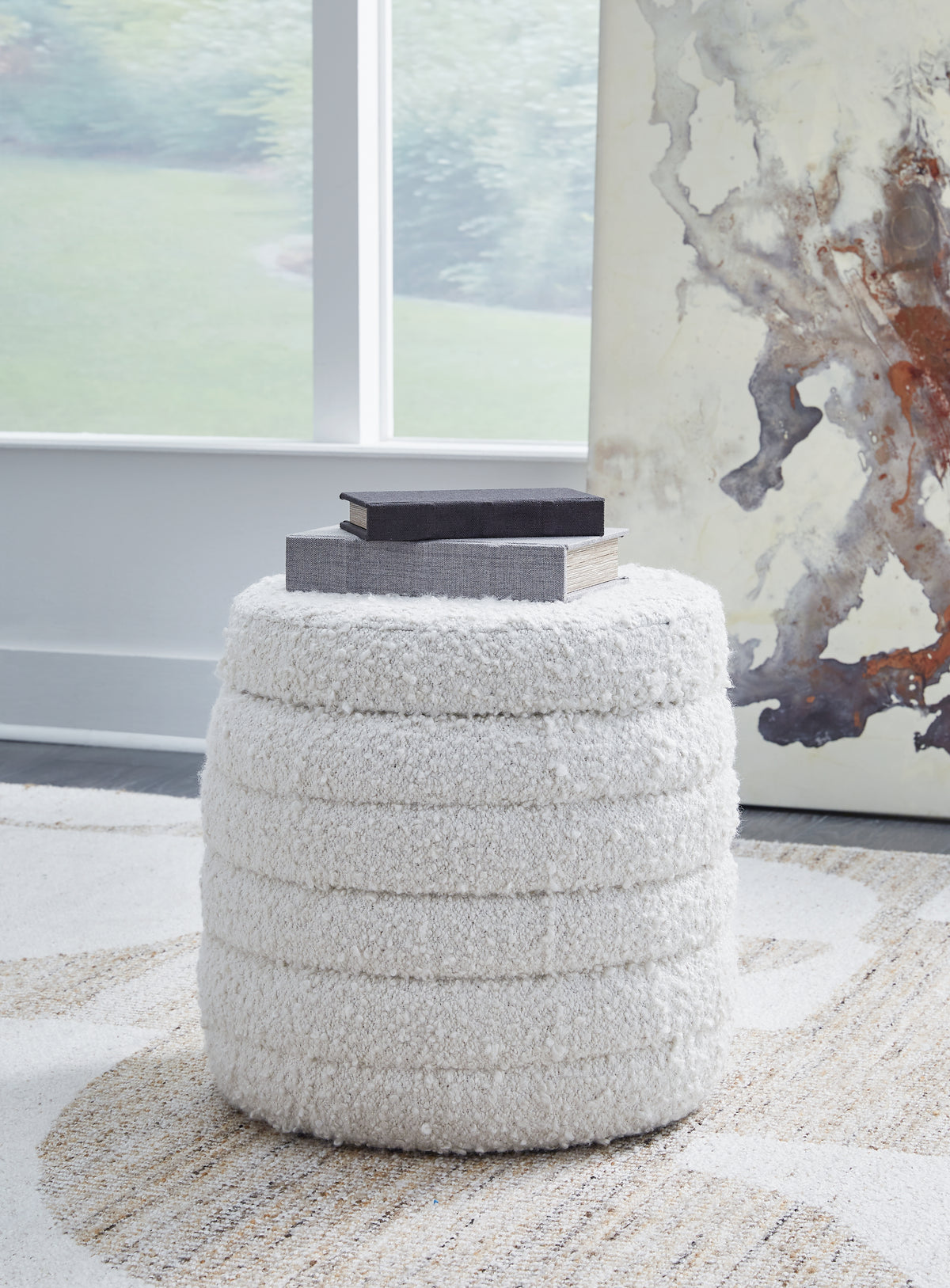 3 Brothers Decor - Ashley Furniture - Duntler Living Room - Storage Ottoman / Ivory - A3000678