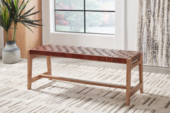 3 Brothers Decor - Ashley Furniture - Lemmund Accent Bench - Accent Bench / Natural/Brown / 48"W x 16"D x 18"H - A3000682