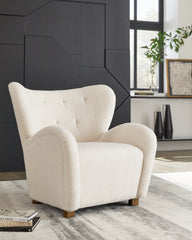 3 Brothers Decor - Ashley Furniture - Larbell Accent Chair - Accent Chair / Ecru - A3000709