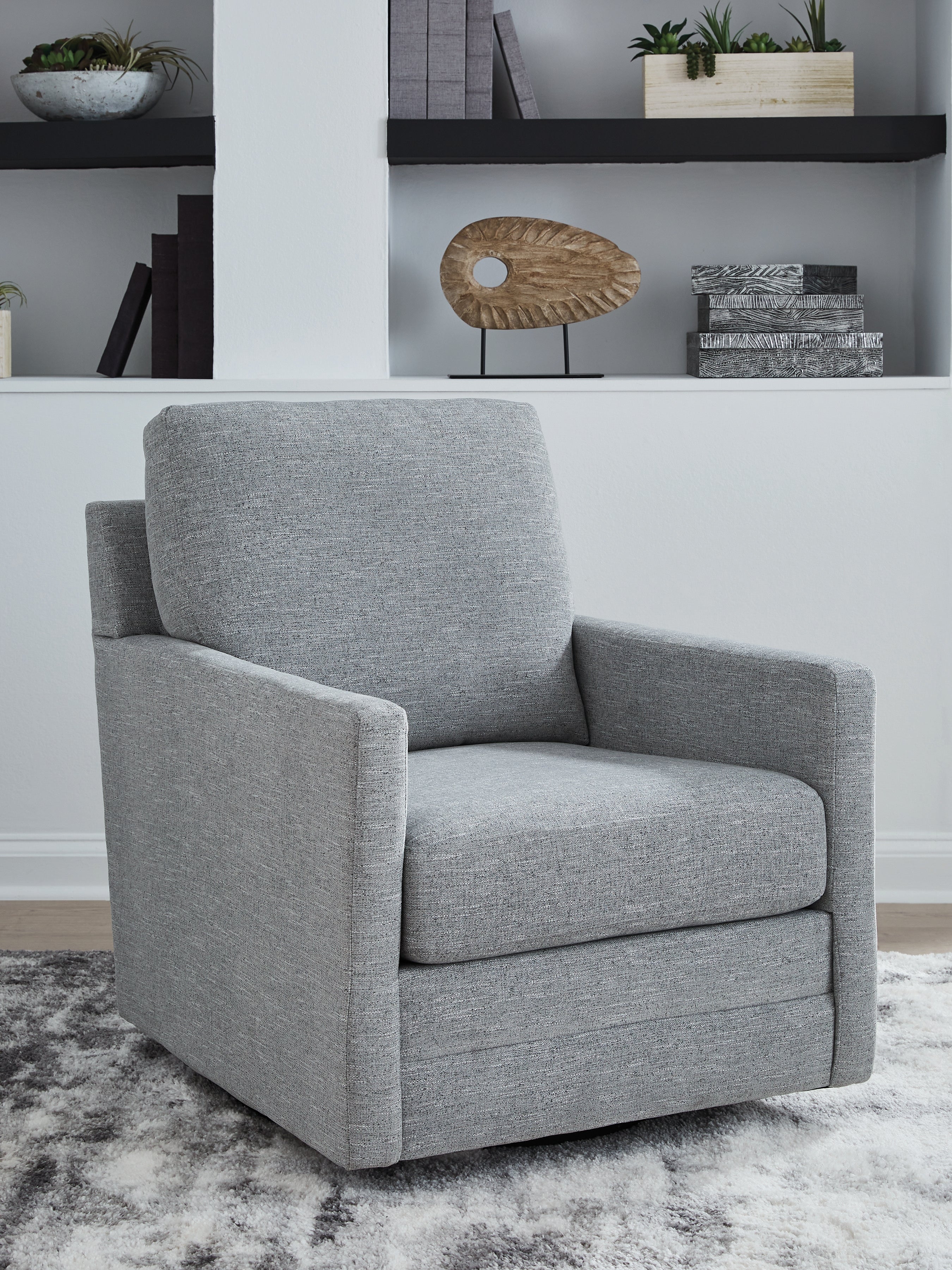 3 Brothers Decor - Ashley Furniture - Freybourne Next-Gen Nuvella Swivel Accent Chair - Swivel Accent Chair / Twill - A3000736