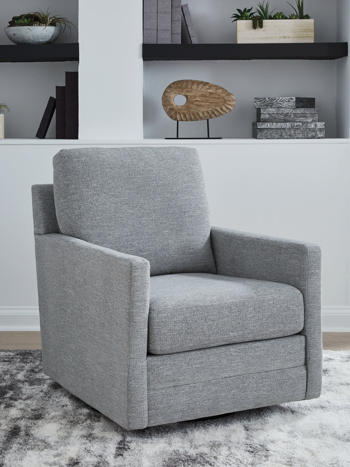 3 Brothers Decor - Ashley Furniture - Freybourne Next-Gen Nuvella Swivel Accent Chair - Swivel Accent Chair / Twill - A3000736