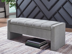 3 Brothers Decor - Ashley Furniture - Akselman Storage Bench - Storage Bench / Gray / 50"W x 19"D x 19"H - A3000744