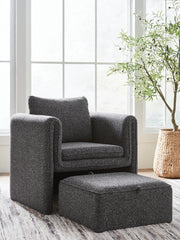 3 Brothers Decor - Ashley Furniture - Vreni Accent Chair - Accent Chair / Charcoal/Black - A3000754