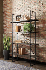 3 Brothers Decor - Ashley Furniture - Gilesgrove Bookcase - Bookcase / Black/Gray - A4000017