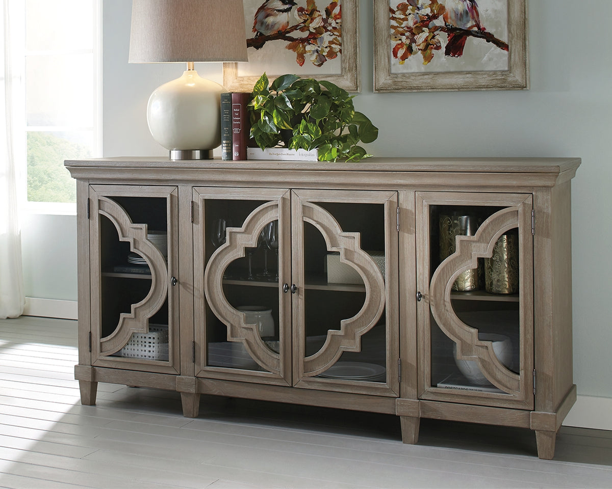 3 Brothers Decor - Ashley Furniture - Fossil Ridge Accent Cabinet - Accent Cabinet / Gray - A4000037