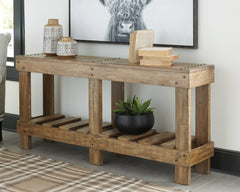 3 Brothers Decor - Ashley Furniture - Susandeer Sofa/Console Table - Console Sofa Table / Brown - A4000219