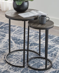 3 Brothers Decor - Ashley Furniture - Briarsboro Accent Table (Set of 2) - Accent Table Set (Set of 2) / Black/Gray - A4000231